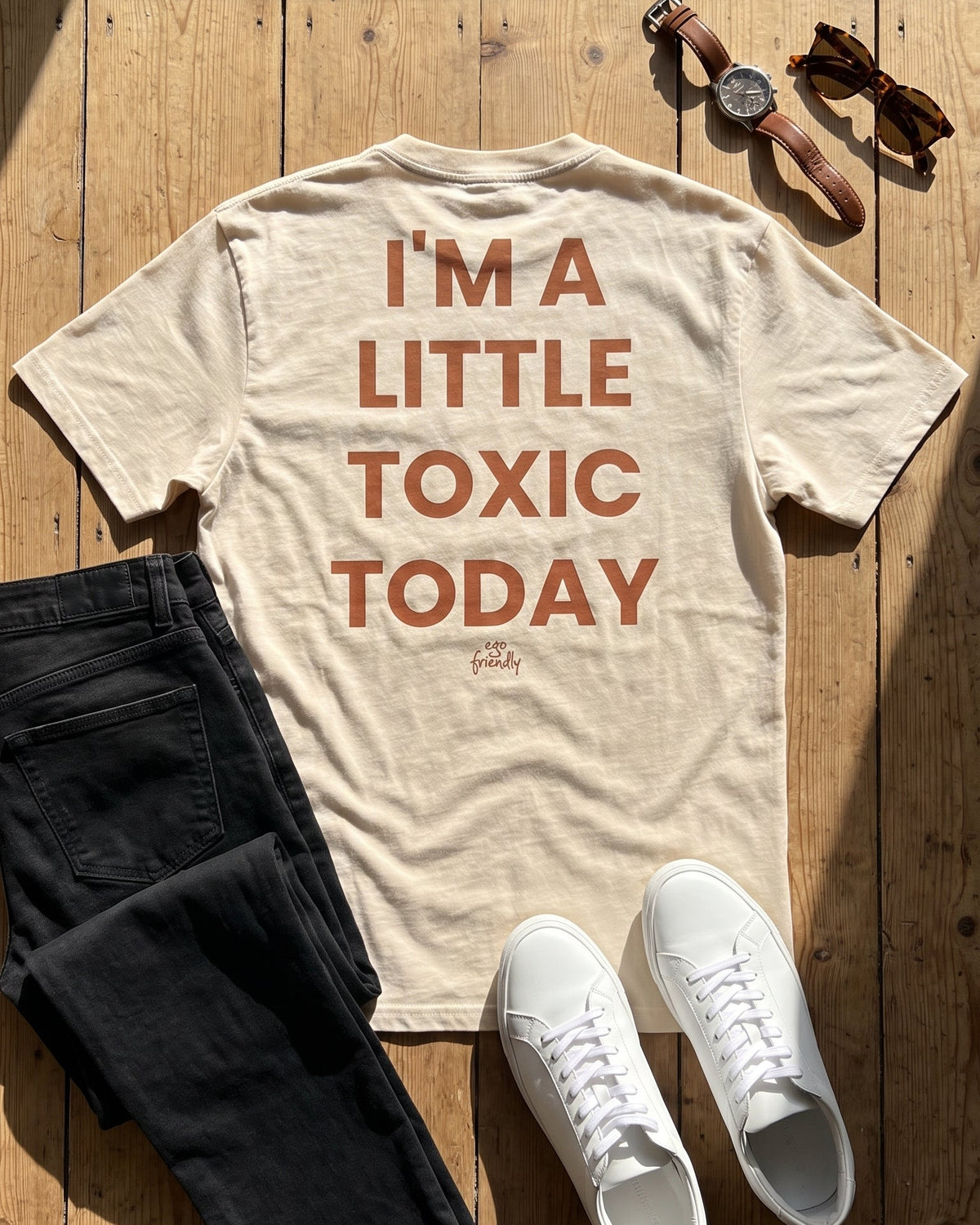 I'm A Little Toxic Today Back Print Tee | Funny Mood Shirt