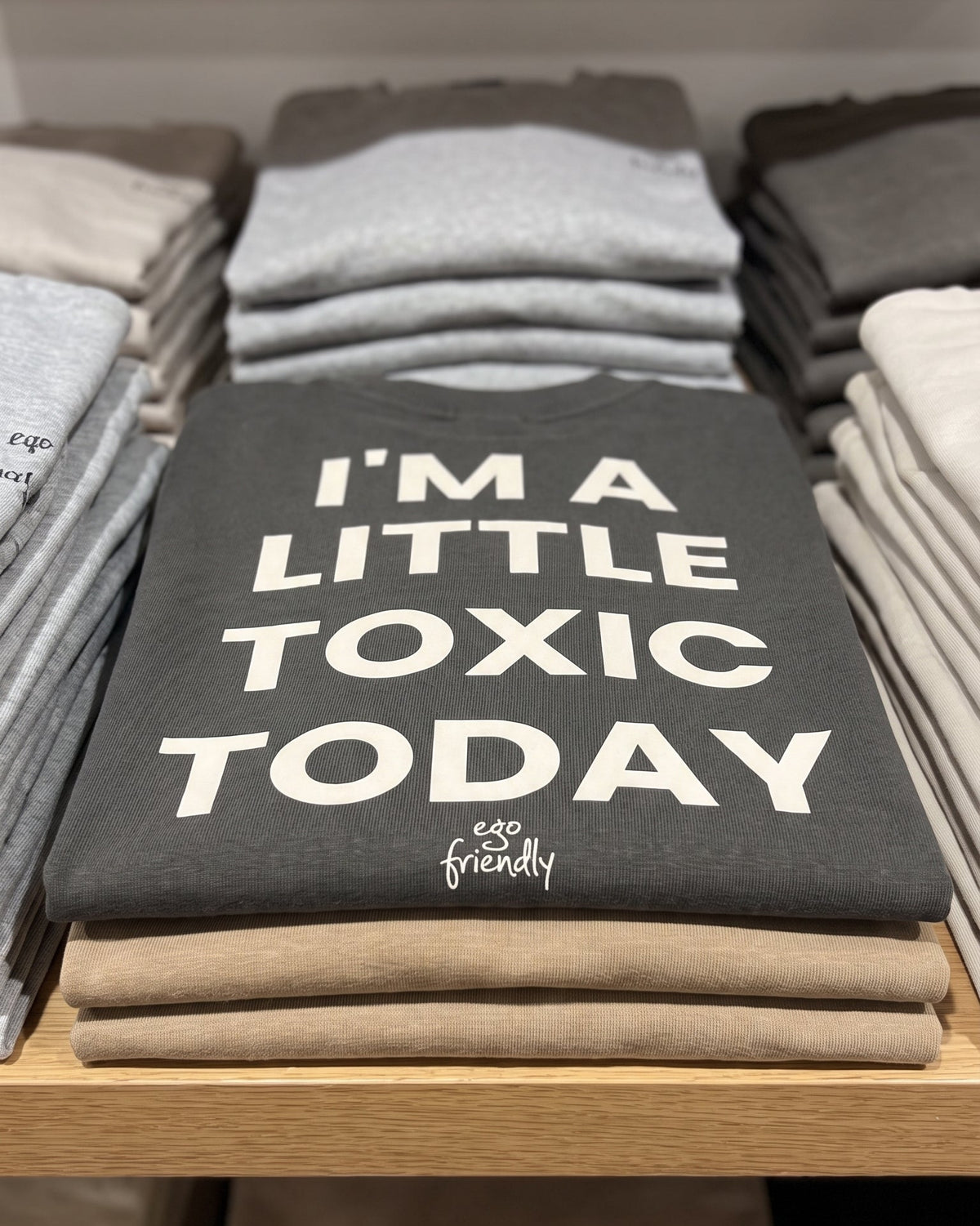 I'm A Little Toxic Today Back Print Tee | Funny Mood Shirt (Black)