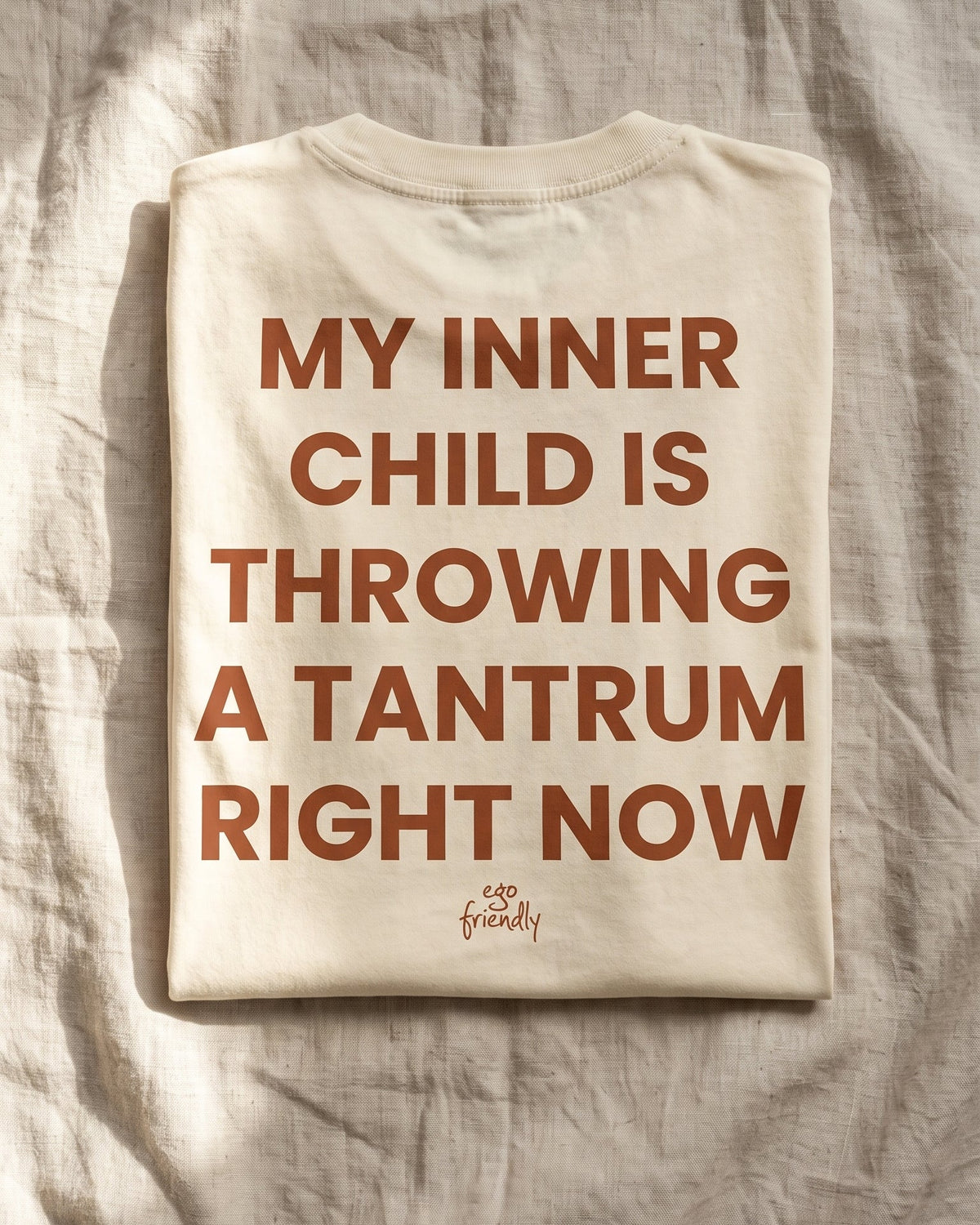My Inner Child Is Throwing A Tantrum Right Now Back Print Tee | Funny Therapy Shirt